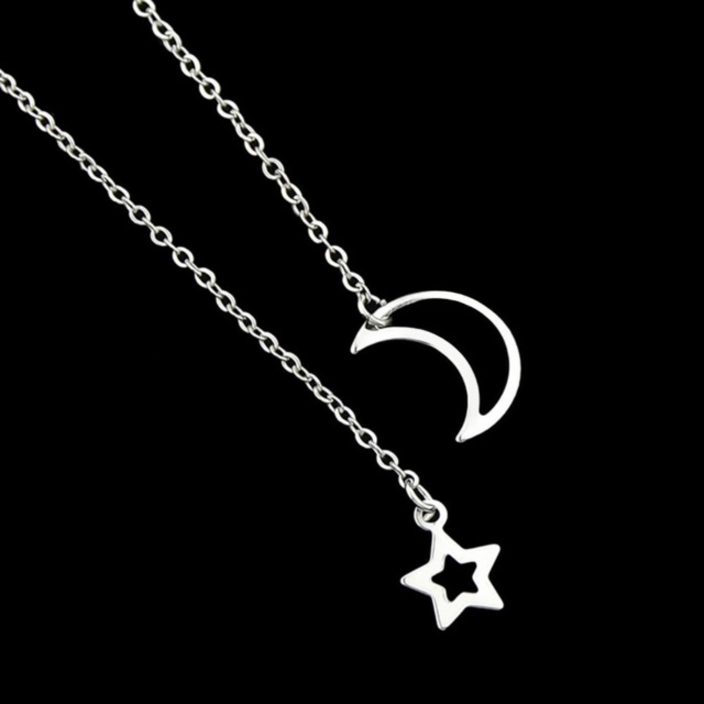 NEW!💎💙💎STAR⭐️MOON🌙LAYER GALAXY NECKLACE LIGHT! - Picture 4 of 8